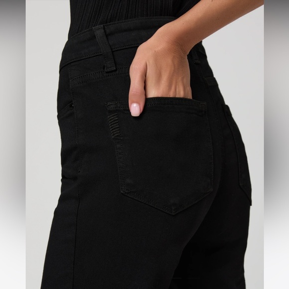 PAIGE Genevieve Flare Jean in Black Willow Size 24 NWT - Picture 5 of 6